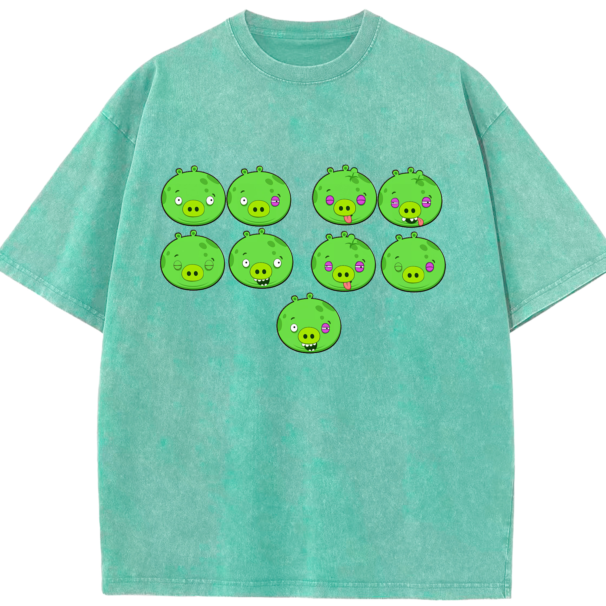 （画像用） Angry Birds アングリーバード 綿100% ヴィンテージ風 半袖Tシャツ（フロントプリント）